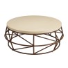GREGOIRE Coffee Table 100x100cm - Rust Steel Legs & Concrete Top