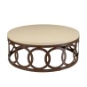 Table basse GREGOIRE 105x105cm acier rouille et béton