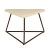 GREGOIRE Side Table 60x60cm - Rust Steel Legs Concrete Top