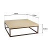 Table basse GREGOIRE 120x120cm plateau béton