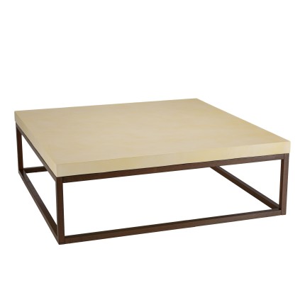 Table basse GREGOIRE 120x120cm plateau béton