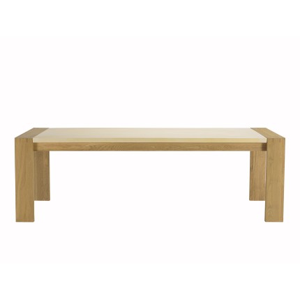 Table à manger GREGOIRE en chêne et béton 240x100cm