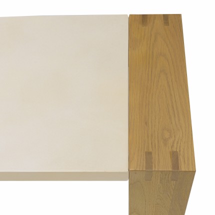 GREGOIRE Natural Oak Bench 162x40cm - Beige Concrete Seat Insert