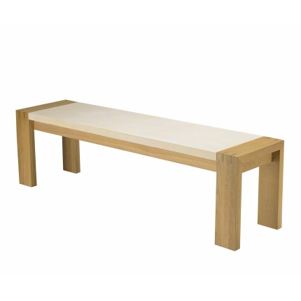 Banc GREGOIRE en chêne naturel 162x40cm
