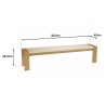 GREGOIRE Natural Oak Bench 202x40cm - Beige Concrete Seat