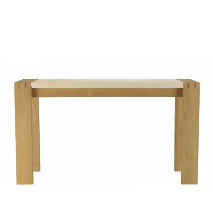 Console GREGOIRE - Chêne naturel et béton beige 135x40cm