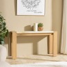 Console GREGOIRE - Chêne naturel et béton beige 135x40cm