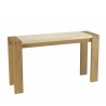 Console GREGOIRE - Chêne naturel et béton beige 135x40cm