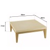 Table basse carrée GREGOIRE chêne naturel 80x80cm