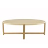Table basse ovale GREGOIRE 121x81cm chêne béton