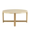 Table basse ronde GREGOIRE 81x81cm chêne et béton