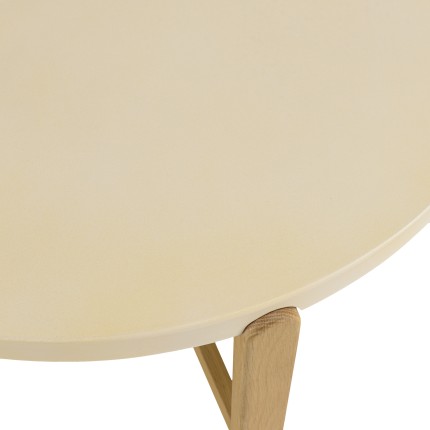 Table basse ronde GREGOIRE 81x81cm chêne et béton