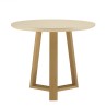 Table à manger ronde GREGOIRE 90x90cm chêne et béton