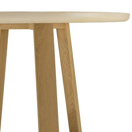 GREGOIRE Round Dining Table 90x90cm - Beige Concrete Top