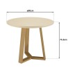 Table à manger ronde GREGOIRE 90x90cm chêne et béton