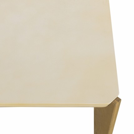 Table à manger GREGOIRE - Béton beige et bois
