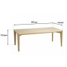 Table à manger GREGOIRE - Béton beige et bois