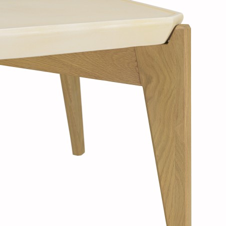 Table basse GREGOIRE rect. angles biseautés 130x70cm