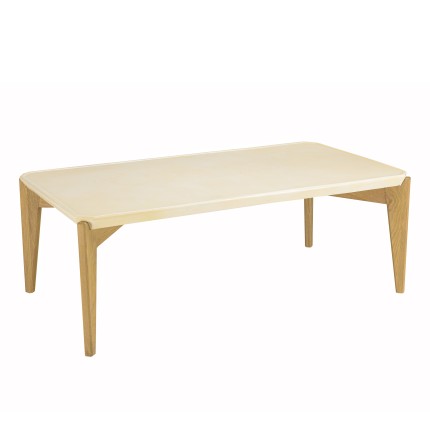 GREGOIRE - Rectangular Coffee Table with Bevelled Corners 130x70cm Concrete Top