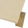 Table basse carrée GREGOIRE 114x114cm - Béton beige et bois de chêne