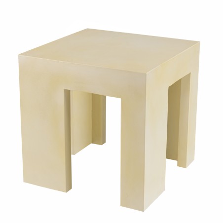Tabouret GREGOIRE en béton beige 50x50cm