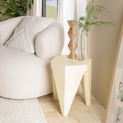 Tabouret GREGOIRE en béton beige - Conseils d'entretien inclus