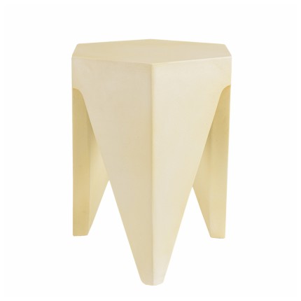 Tabouret GREGOIRE en béton beige - Conseils d'entretien inclus