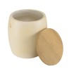 Tabouret GREGOIRE en béton beige et chêne naturel