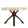 Table à manger GREGOIRE 120x120cm pieds acier béton