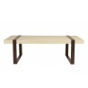 Table basse GREGOIRE rect. 135x76cm acier rouille plateau béton