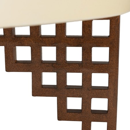 GREGOIRE Coffee Table 82x82cm - Rust-Coloured Steel Legs & Concrete Top
