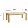 Table à manger GREGOIRE - Chêne 200x100cm