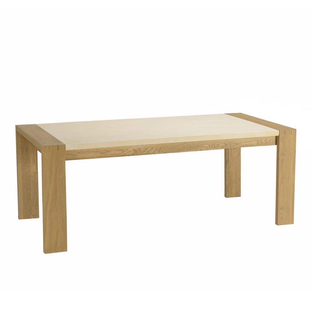GREGOIRE Rectangular Dining Table in Oak 200x100cm with Concrete Top GREGOIRE Rectangular Dining Table in Oak 200x100cm with Concrete Top