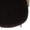 LEA Set of 2 Chairs - Black Fabric Seat and Cane-Effect Backrest