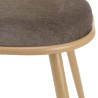 LEA Set of 2 Chairs with Taupe Fabric Seat and Wide Cane-Effect Backrest