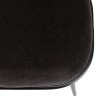 Lot de 2 chaises LEA - Assise tissu noir - Effet cannage