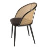 Lot de 2 fauteuils LEA en tissu noir