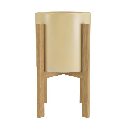Pot de fleur béton beige GREGOIRE H55cm
