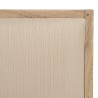 WALLY Armchair in Mindi Wood with Beige Textured Fabric Seat