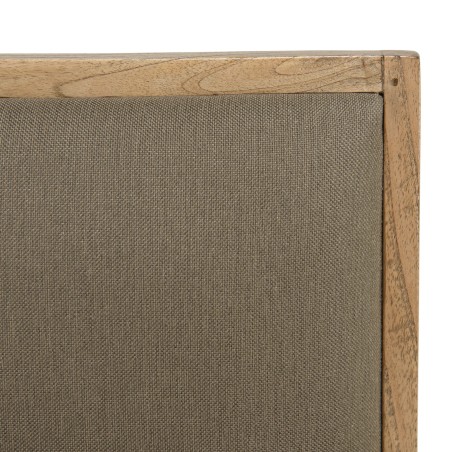 DAK - Mindi Wood Armchair with Khaki Fabric Seat
