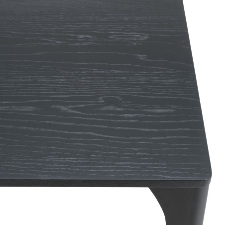 Table à manger MAXENCE 220x100cm noire chêne massif