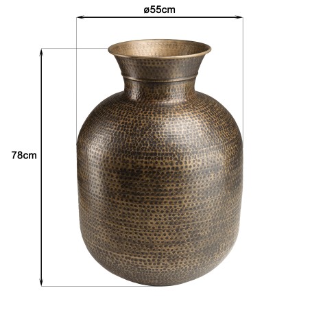 HONORE Aluminium Vase L53cm H75cm - Antique Black Brass Color