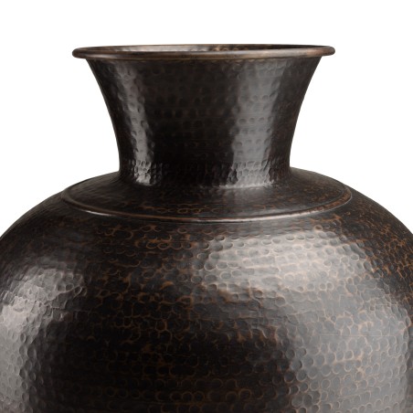 Vase HONORE en aluminium cuivre noir antique martelé
