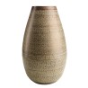 HONORE Aluminium Vase L40cm H70cm - Aged Green with Floral Arabesque Patterns