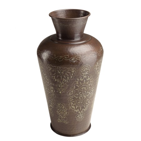 HONORE Aluminium Vase L35cm H70cm Dark Copper