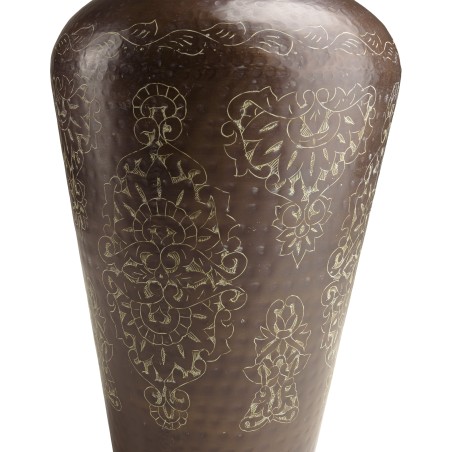 Vase HONORE en aluminium cuivre foncé patine antique