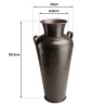 Vase alu HONORE 45cm cuivre noir antique