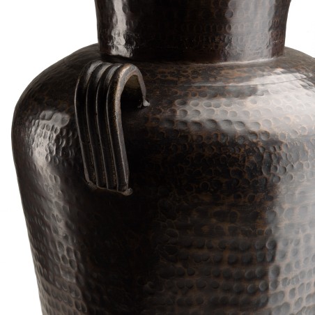 HONORE Aluminium Vase with Handles - L45cm H1m - Antique Black Copper