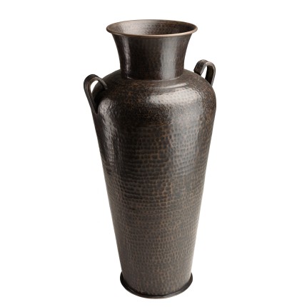 HONORE Aluminium Vase with Handles - L45cm H1m - Antique Black Copper