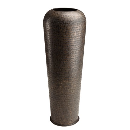 HONORE Aluminium Vase L30cm H85cm Antique Black Copper Color